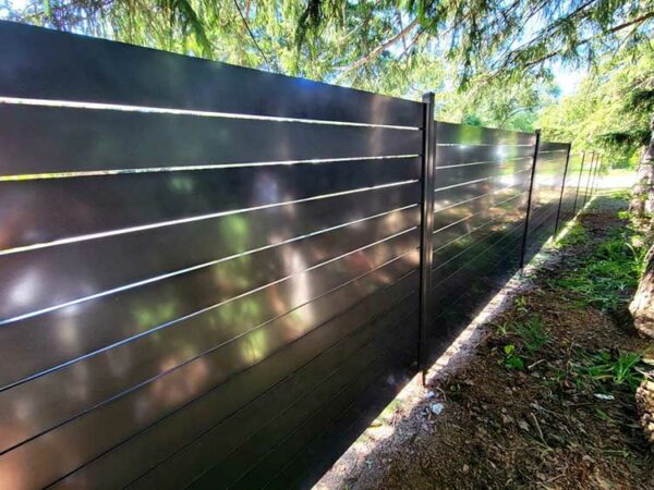 Aluminum Semi Privacy Fence Installed in Brampton