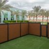 Insulated Aluminum Fence-Mideum Walnut