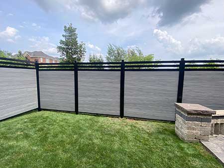 Chai Grey-Wood Grain-Horizontal Vinyl Fence Panel