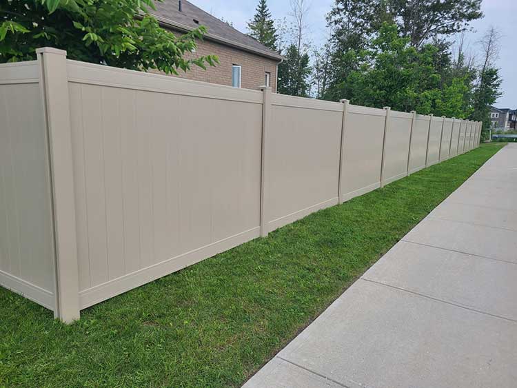 Khaki/Tan Vinyl Fence Panels