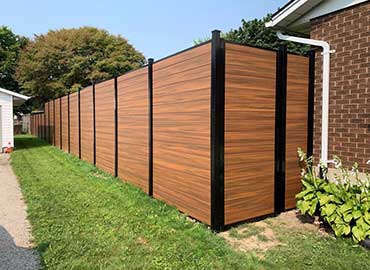 Mocha Walnut Vinyl Fence Panels