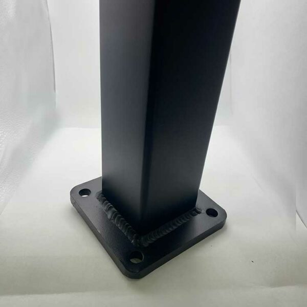 Powder Coated 2 12 x 2-12 Tube Post with welded Base Aluminum Extrusion