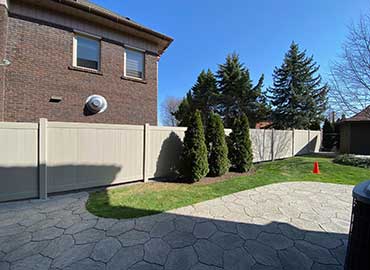 Tan Vinyl Fence