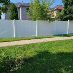 White Vinyl Fence Panels Installation