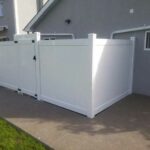 White Vinyl Fence Panels with Gate