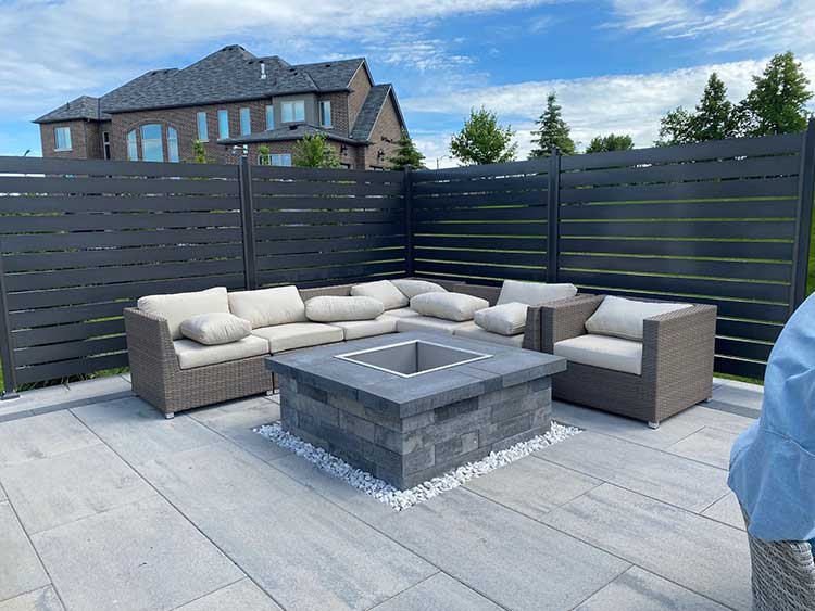 Aluminum-Semi-Privacy-Fence-Installed-in-Richmond Hill